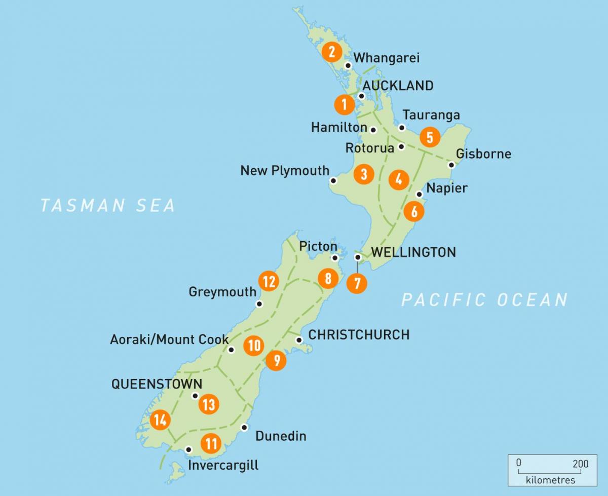 auckland, na nova zelândia mapa