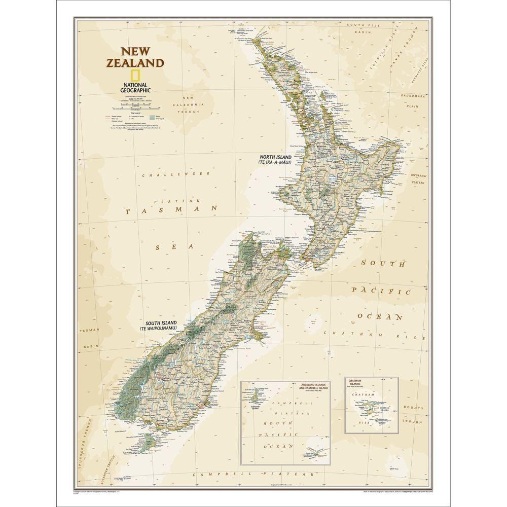 national geographic, nova zelândia mapa