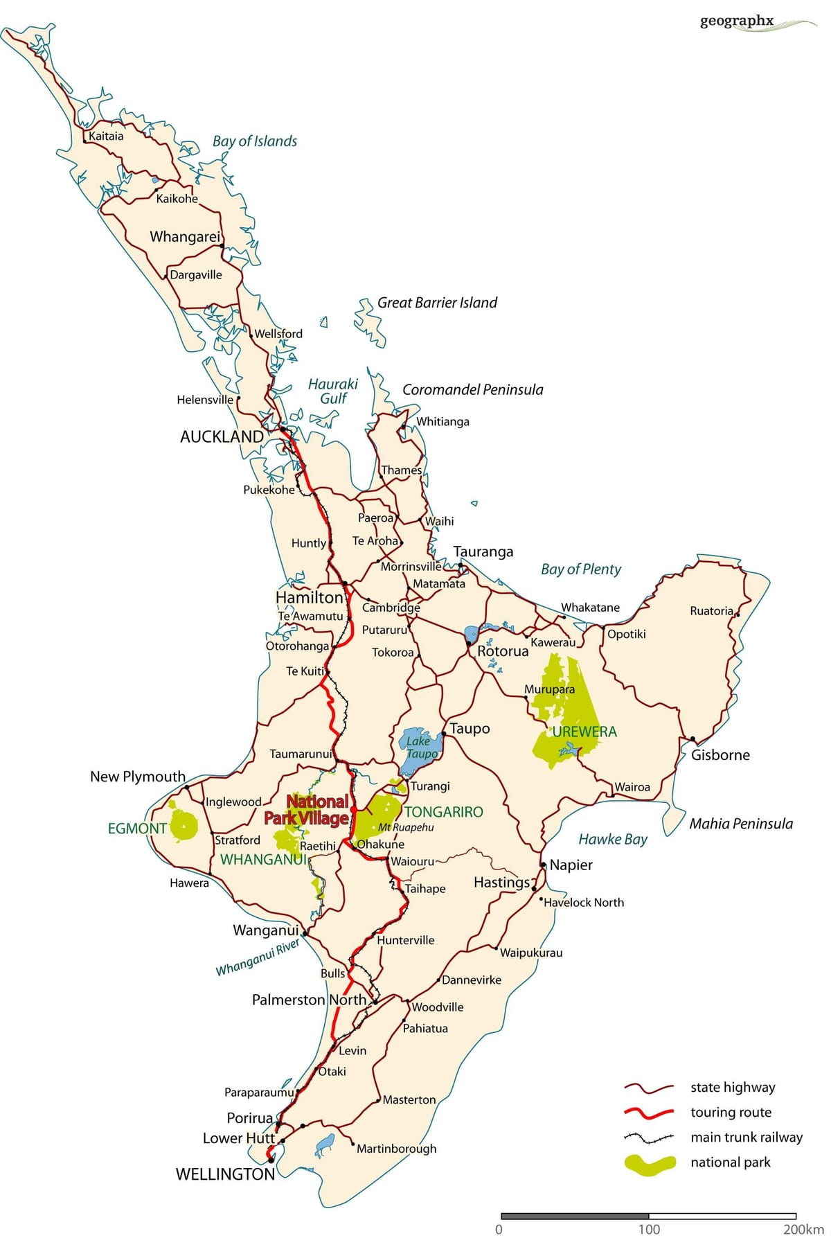 roteiro detalhado, da nova zelândia, norte da ilha