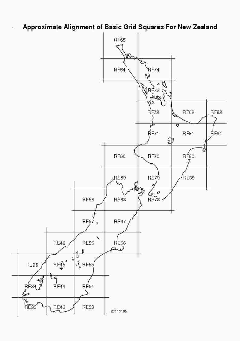 Mapa de nova zelândia grade
