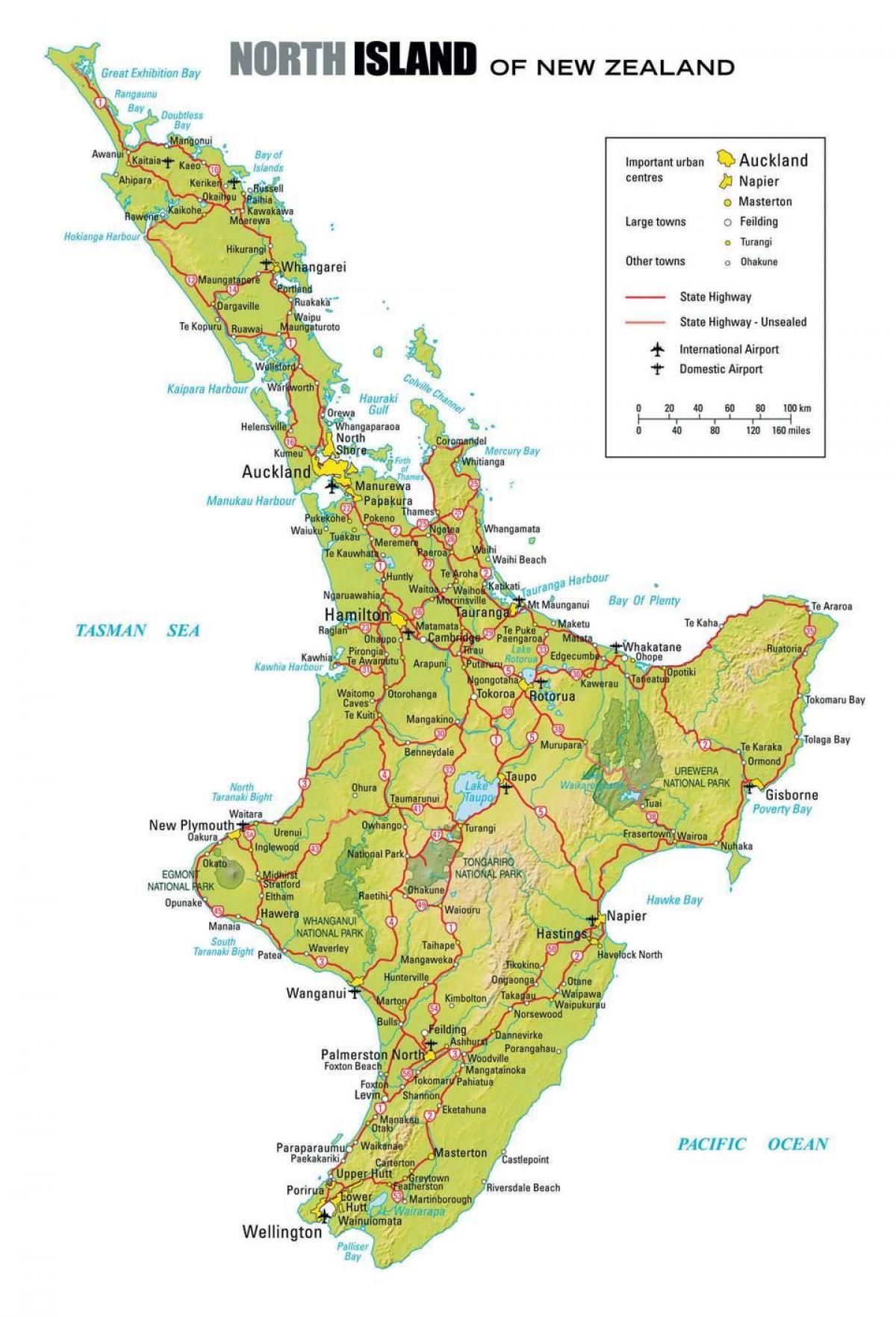mapa do norte da nova zelândia
