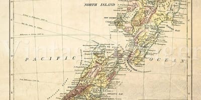 Mapa da antiga nova zelândia