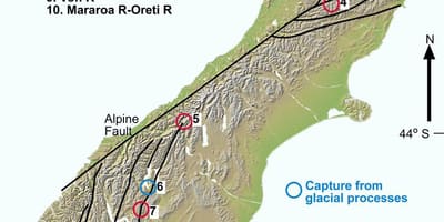 Mapa do desfiladeiro do rio nova zelândia