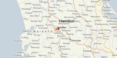 Mapa de hamilton nova zelândia