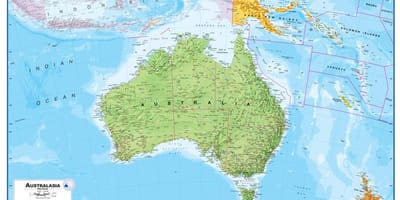 Austrália, nova zelândia mapa