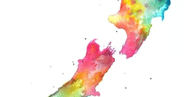 Mapa de nova zelândia arte