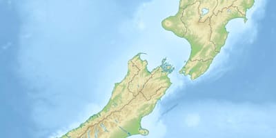 Nova zelândia características físicas mapa